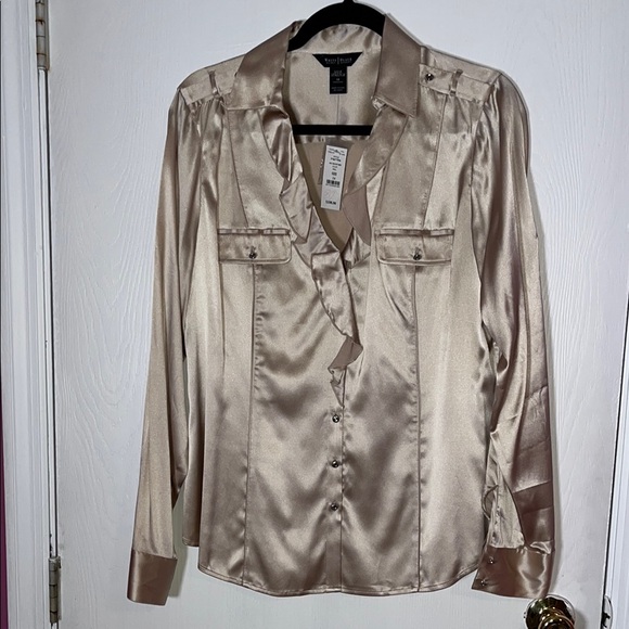 White House Black Market Tops - WH|BM White House Black Market NWT! Silk Stretch Soft Blouse
